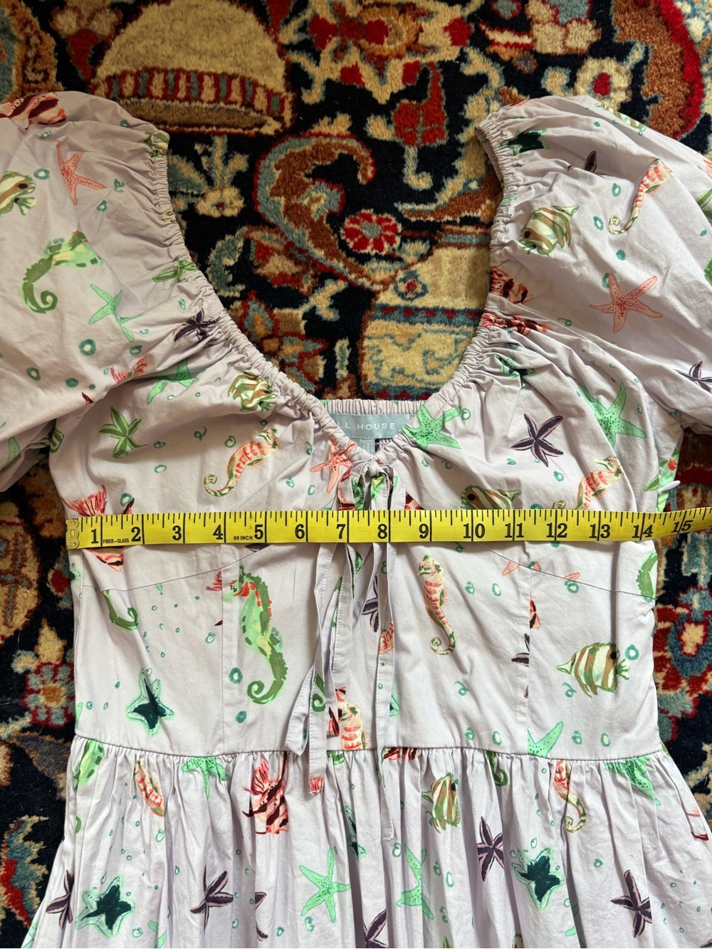 Hill House Lilac Sea Creature Tie-Front Dress - Picture 8 of 10